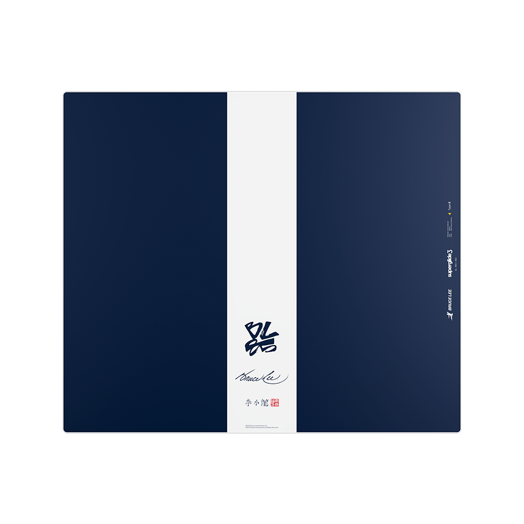 [Bruce Lee 85th Edition] Superglide3 Glass Mousepad XL - NAVY