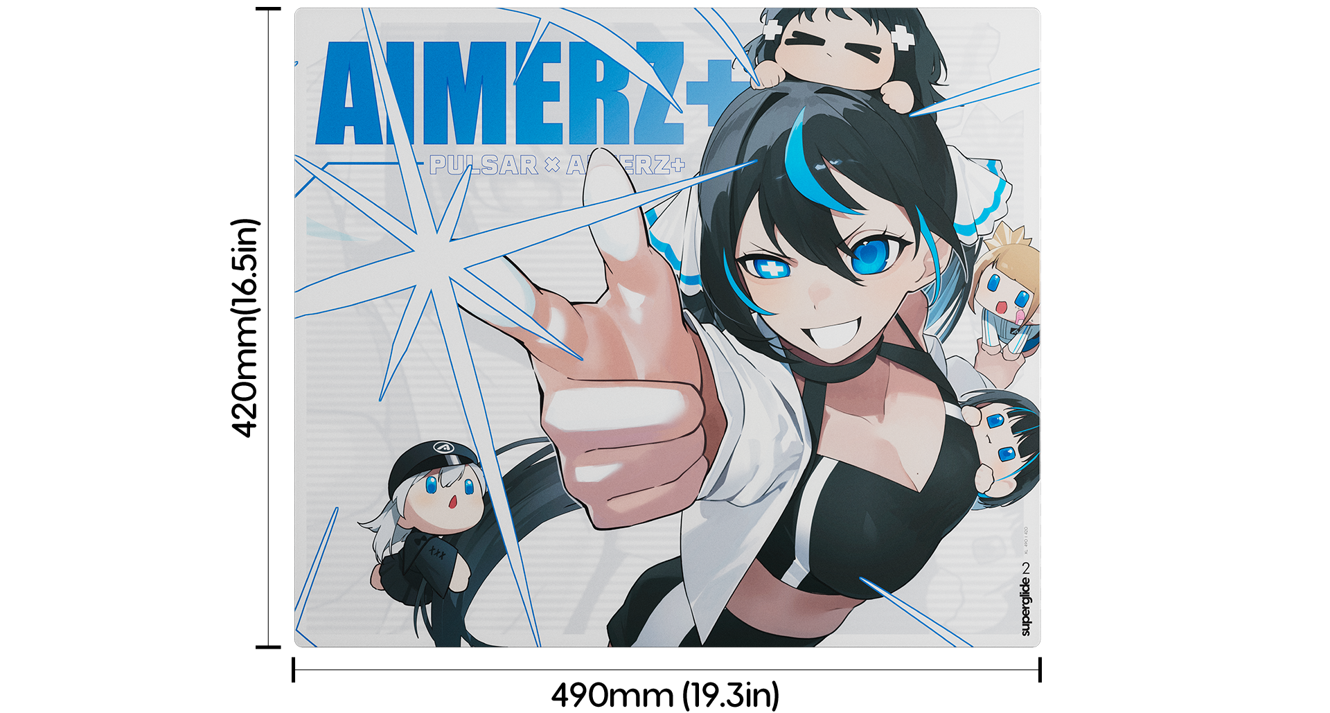 マウス・トラックボール [Aimerz+ Koharu Edition] Superglidev2 XL Aimerz+ Koharu Edition] Superglide Glass Mousepad v2 XL