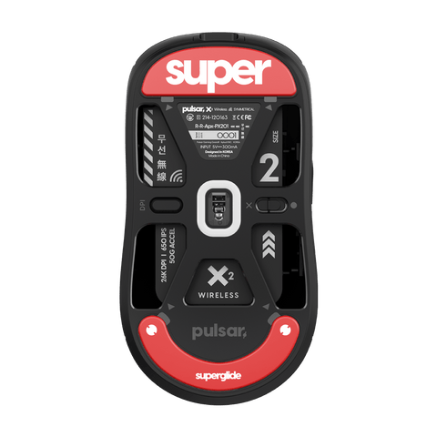 Superglide Glass mouse skates for Pulsar X2 Wireless
