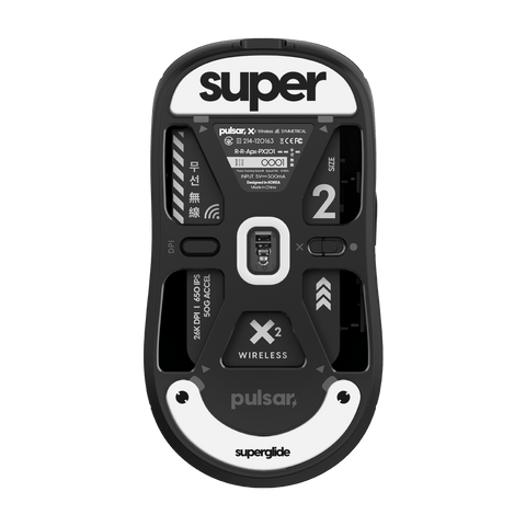 Superglide Glass mouse skates for Pulsar X2 Wireless